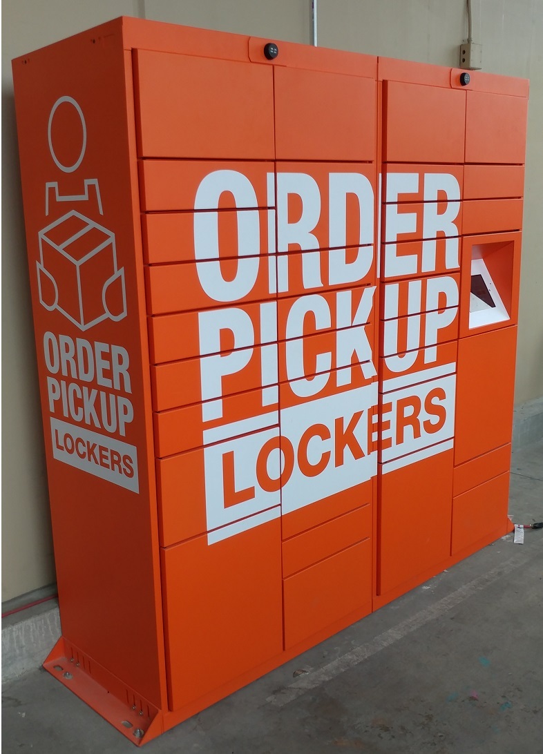 Home Depot online customers can retrieve orders in as little as two hours at pickup lockers in many of its stores.