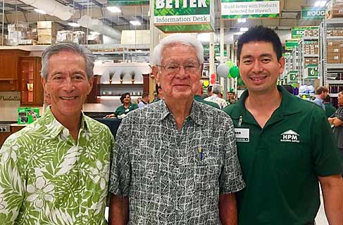 Mike, Bobby and Jason Fujimoto represent three generations of their family to run HPM Building Supply. Bobby passed away in 2020 at the age of 93.