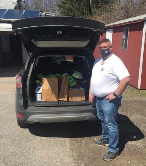 Bill Cairns, manager of Curtis Lumber’s Sidney, N.Y., store, has been a visible presence in the community, delivering donated materials to local groups.