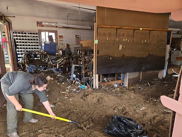 After Hurricane Helene, the inside of Gentry Hardware was a ruin. Every window but one had blown out, three feet of mud caked the interior and the floor had collapsed. 