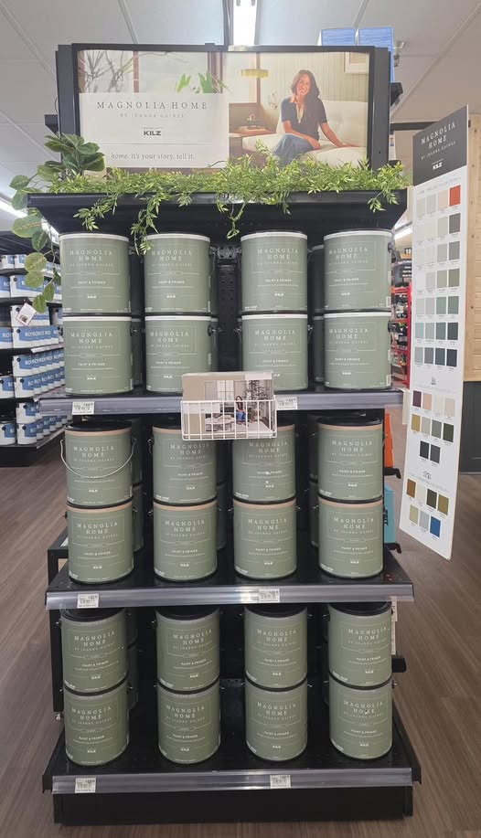 Primed For Modest Growth — 2026 Paint & Decorating Report 4 A Magnolia Home paint endcap at Madisonville Ace Hardware in Madisonville, Ky., reflects owner Ted Ratzloff’s focus on brand depth, consistent gallon and five-gallon in-stocks and trained associates who serve both contractors and DIY customers.