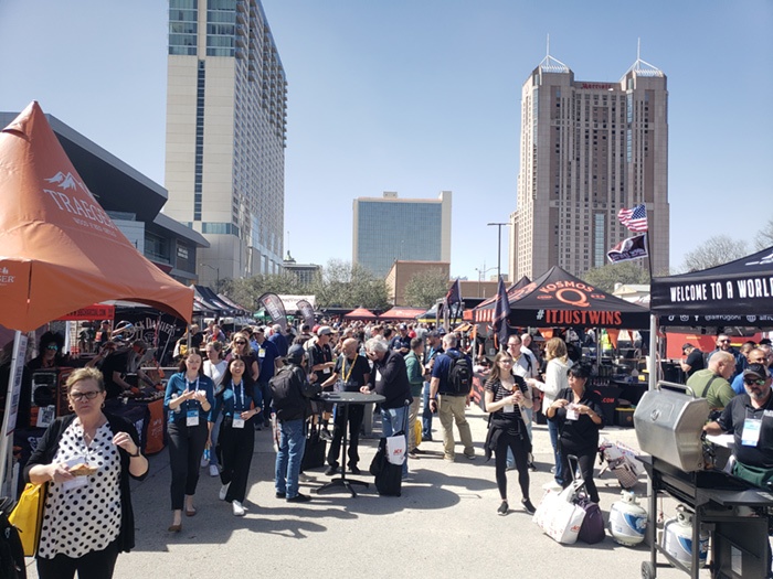 Ace outdoor grilling area Christmas in March at Ace Spring 2025 Convention in San Antonio
