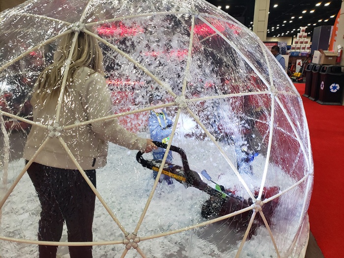 Ace snow globe Christmas in March at Ace Spring 2025 Convention in San Antonio