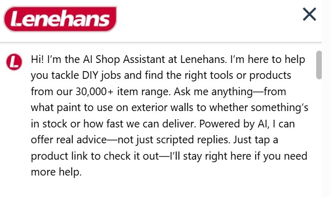Lenehans Chatfeature Dublin, Ireland, Hardware Store’s AI Chatbot Could Spark Inspiration for U.S. Retailers