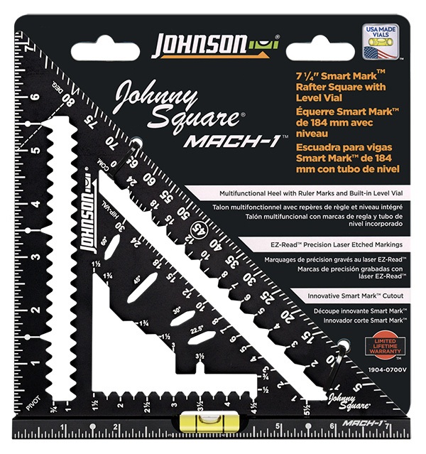 JOHNNY SQUARE® MACH-1™ 1 Johnson Level in packaging JOHNNY SQUARE® MACH-1™