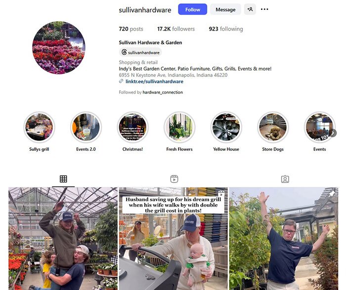C Sullivan HG Insta Short-Form Storytelling, Long-Term Loyalty — Sullivan Hardware & Garden Wins Digital Beacon Award for Digital Excellence 