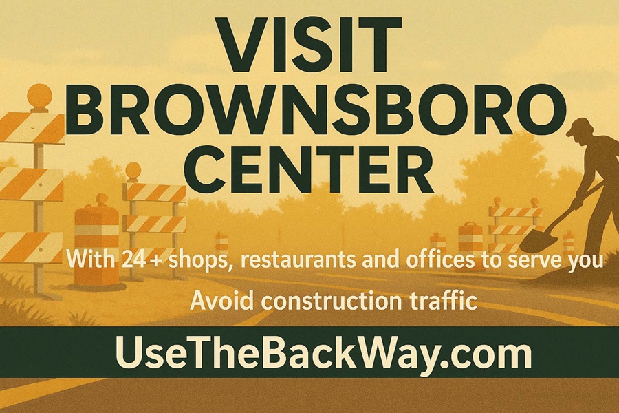 Back Way sign 2 Brownsboro Hardware & Paint Leverages “Use the Back Way” Campaign to Offset Road Construction Disruptions