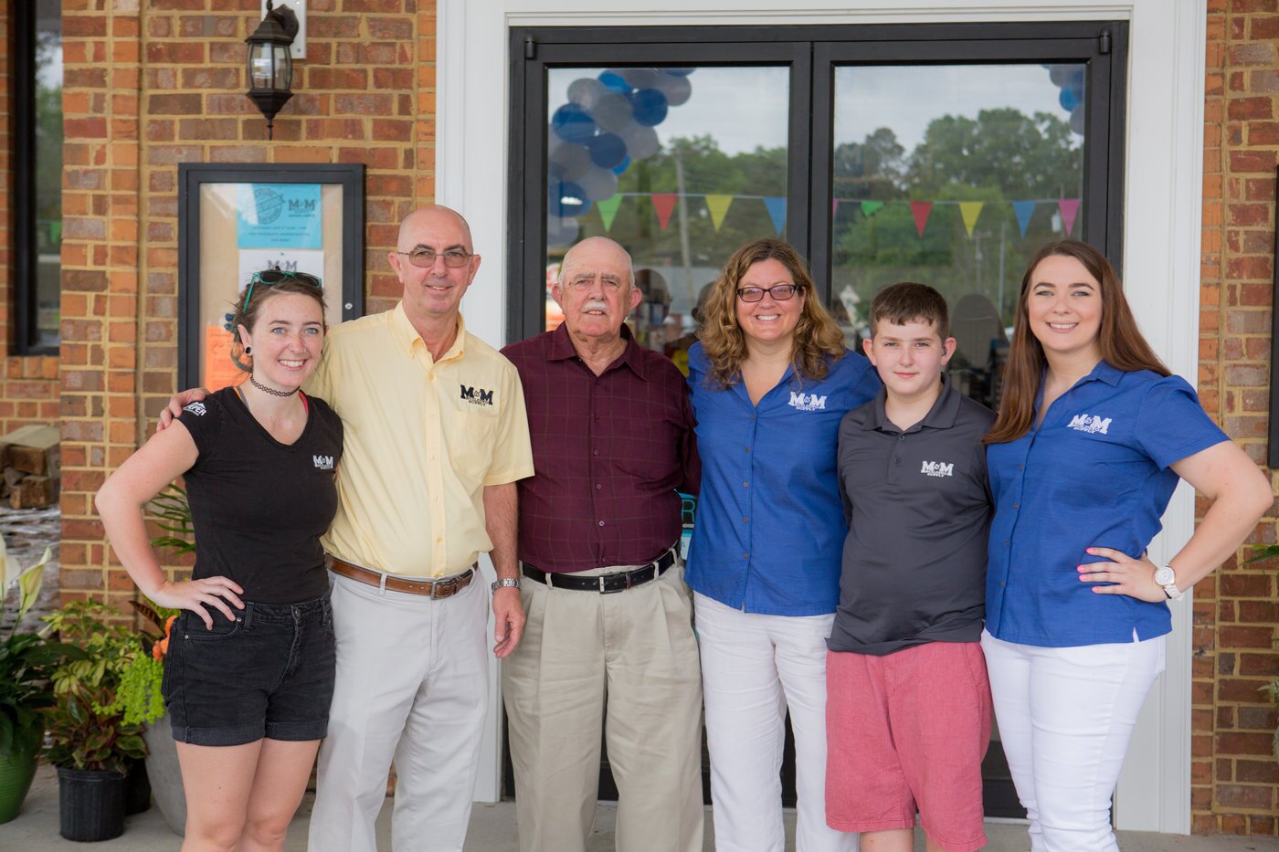 Family members involved in the business include l to r: Morgan Hudgins, Sterling Hudgins, Grady Hudgins, Kathryn Tatterson, Ray Hudgins and Madeline Hudgins.