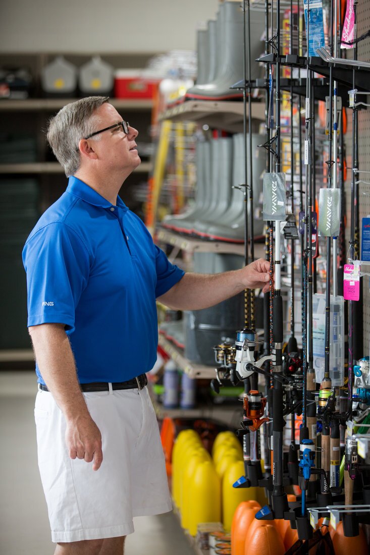 The new store has a niche in fishing supplies.