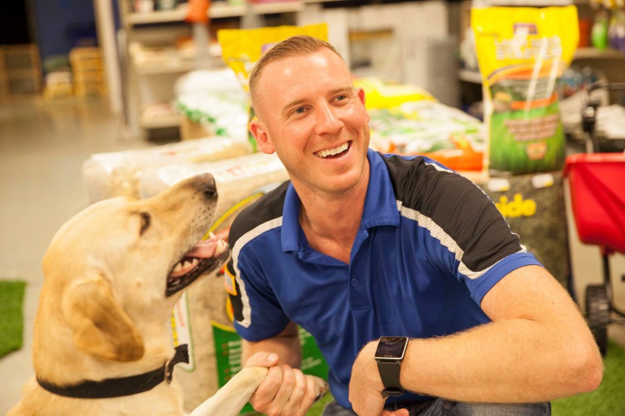 The Next Big Thing in Home Improvement Retailing 11 Roscoe, a yellow lab beloved by customers, can usually be found at Adam’s side.