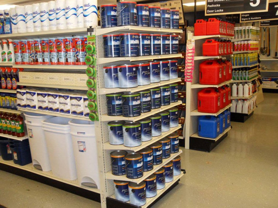 Since Trust Hardware stores are open 24/7, they carry non-traditional categories like detergent and toilet paper in addition to core hardware.