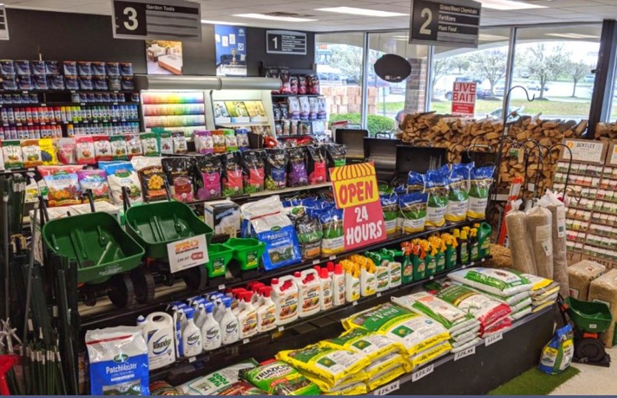 Seasonal items are always displayed prominently by the front entrance.