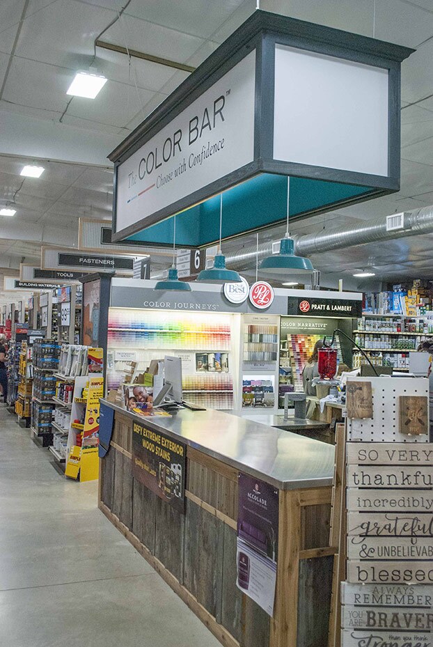 The highly visible paint department has been an integral part of the store’s mission to attract more female customers.