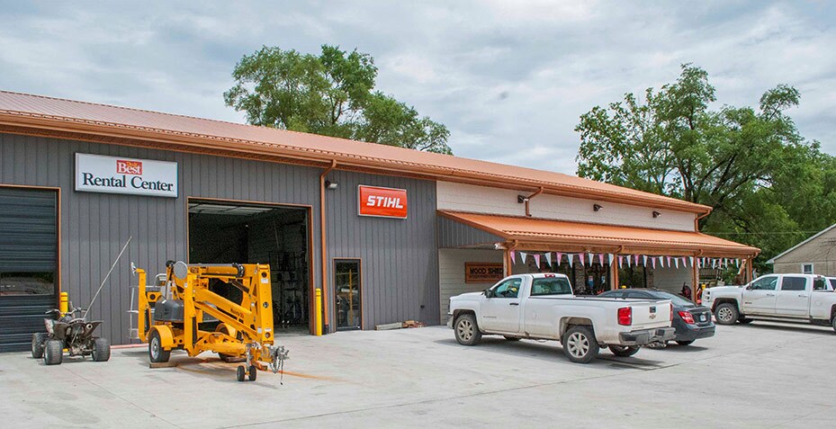Cecil and Sharona purchased the lot across the street and turned that into Wood Shed Outdoor Power & Rental, a 7,200-square-foot showroom featuring power equipment, grills, outdoor furniture and rental inventory.